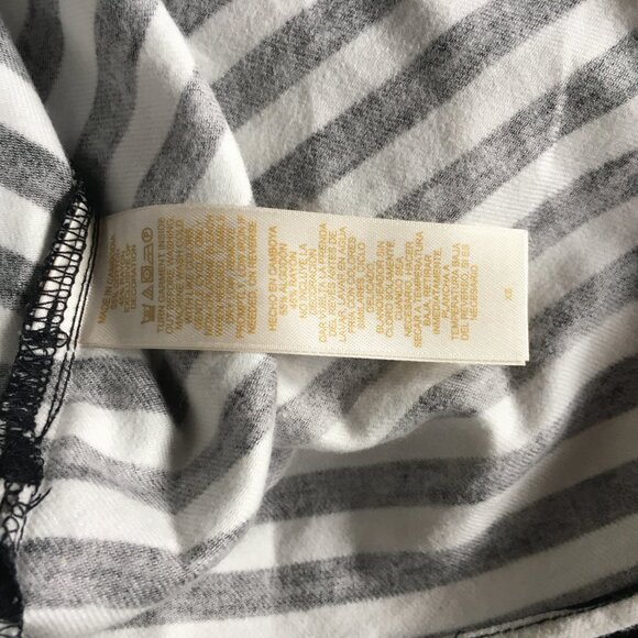 *HOST PICK* Kate Spade Pajama Top Classic Brushed Cotton Black White Stripe XS - Picture 12 of 13